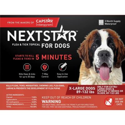 Nextstar Flea & Tick Topical For Dogs 89 132 lb. 3 CT