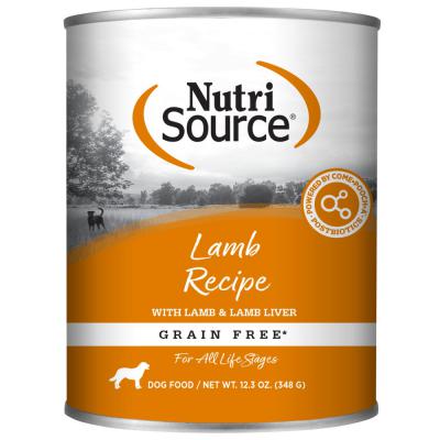 NutriSource Grain-Free Canned Dog Food Lamb 12.3 oz.