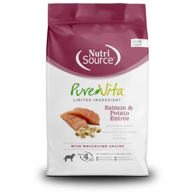 NutriSource PureVita Limited Ingredient Salmon & Potato Entree 25 lb.