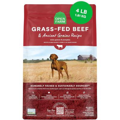 Open Farm Grass-Fed Beef & Ancient Grains Recipe Dry Dog Food 4 lb.