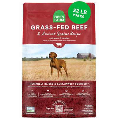 Open Farm Grass-Fed Beef & Ancient Grains Recipe Dry Dog Food 22 lb.