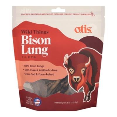 Otis Dog Wild Things Grain Free Bison Lung Filets 4 oz.
