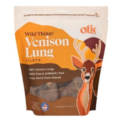 Otis Dog Wild Things Grain Free Venison Lung Filets 4 oz.