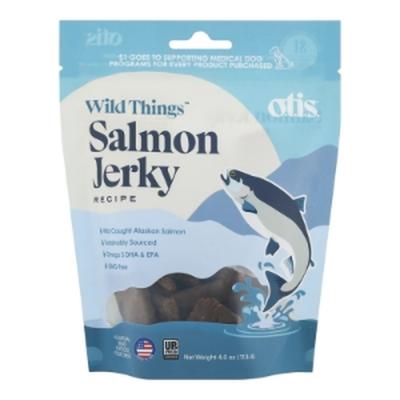 Otis Dog Wild Things Wild Alaskan Salmon Jerky 4 oz.