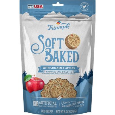 Pet Life Triumph Soft Baked Natural Dog Biscuits Chicken/Apple 8 oz.