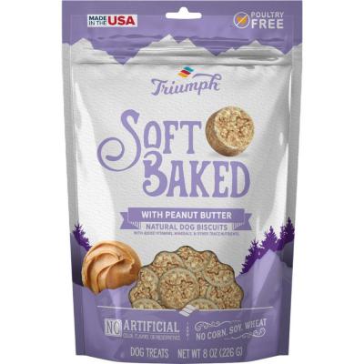 Pet Life Triumph Soft Baked Natural Dog Biscuits Peanut Butter 8 oz.
