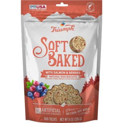 Pet Life Triumph Soft Baked Natural Dog Biscuits Salmon/Berry 8 oz.