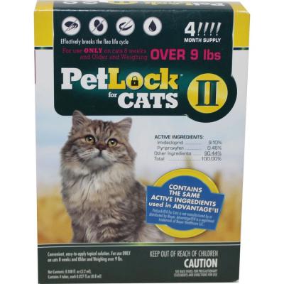 Petlock Ii Flea & Tick Control For Cats > 9 lb. 4 Pack