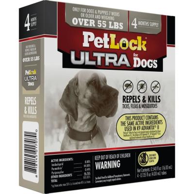 Petlock Max Flea & Tick Control For Dogs > 55 lb. 4 Pack