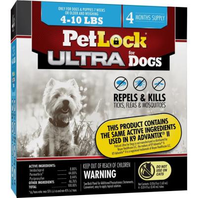 Petlock Max Petlock Ultra Flea & Tick Control For Dogs 5-10 lb. 4 Pack