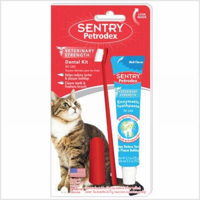 Petrodex Dental Care Kit for Cats with Malt Toothpaste Toothpaste: 2.5 oz.