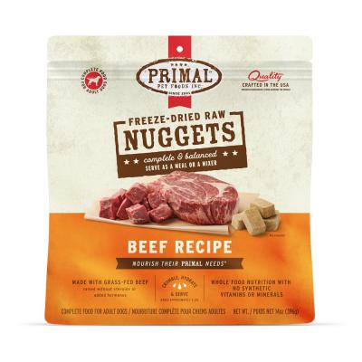 Primal Freeze-Dried Raw Nuggets Beef Formula For Dogs 14 oz.