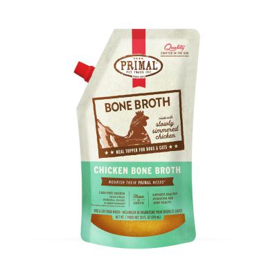 Primal Frozen Chicken Broth Meal Topper For Dogs & Cats 20 oz.