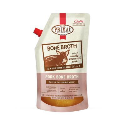 Primal Frozen Pork Bone Broth Meal Topper For Dogs & Cats 20 oz.