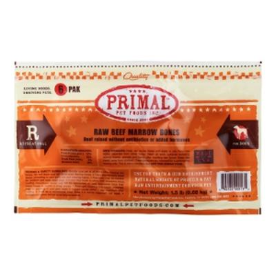 Primal Frozen Raw Beef Marrow Bone 6 Pack