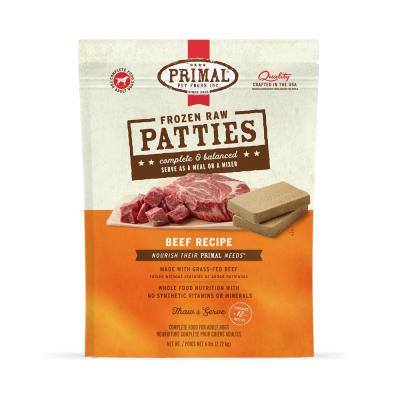 Primal Frozen Raw Patties Beef Formula For Dogs 6 lb.