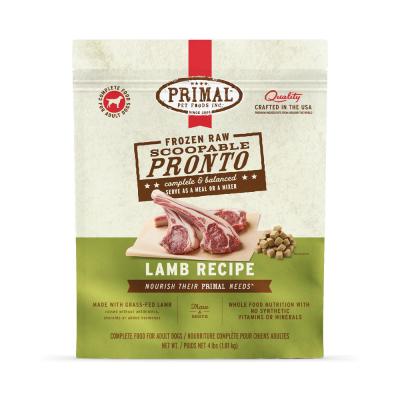 Primal Frozen Raw Pronto Lamb Formula For Dogs 4 lb.