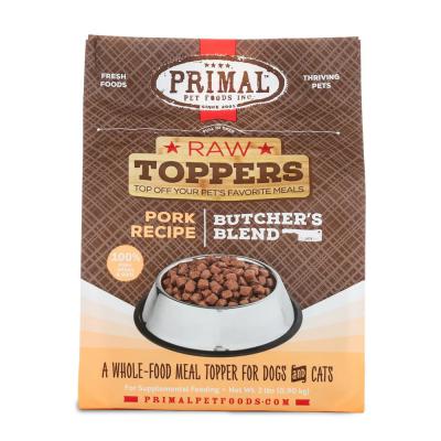 Primal Frozen Raw Toppers Butcher's Blend Pork Recipe For Dogs & Cats 2 lb.