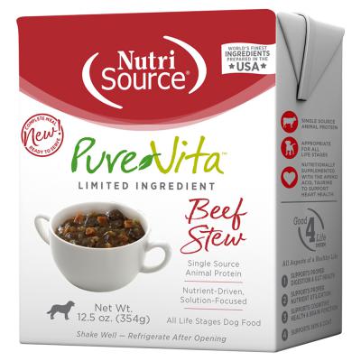 NutriSource PureVita Limited Ingredient Beef Stew 12.5 oz.