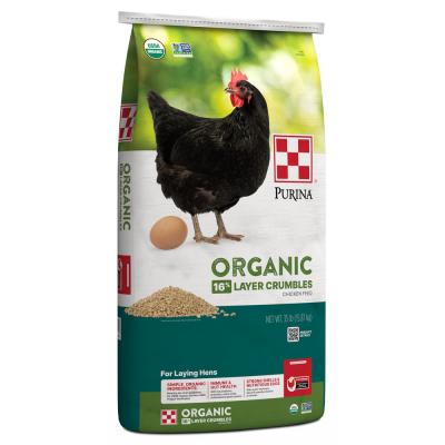 Purina Organic Layer Crumbles Chicken Feed 35 lb.
