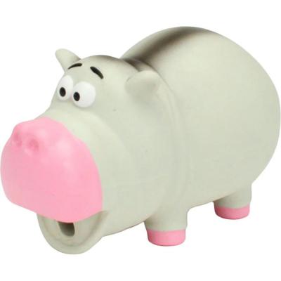 Rascals Hippo Grunt Dog Toys 7 in.