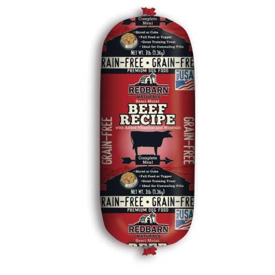 Redbarn Grain Free Dog Food Roll Beef 3 lb.