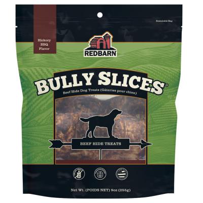 Redbarn Natural Bully Slices Dog Treat Hickory BBQ 9 oz.