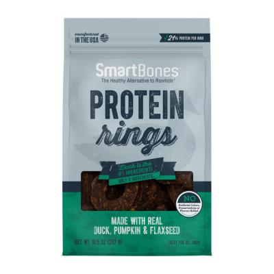 SmartBones Protein Rings Dog Treat Duck Flax Seed & Pumpkin 10.5 oz.