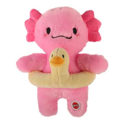 Spot Axolotl with Duck Tube Dog Toy 10 in.