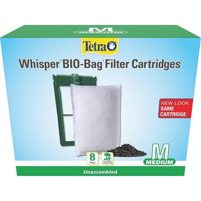 Tetra Whisper Bio-Bag Filter Cartridges For Aquariums Unassembled Medium 8 Pack