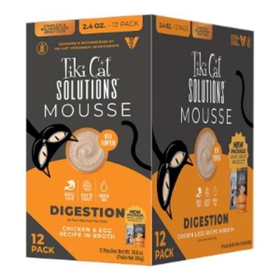 Tiki Cat Solutions Mousse Digestion 2.4 oz. 12 Pack