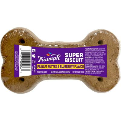 Triumph Super Single Biscuit Peanut Butter & Blueberry 3.5 oz.