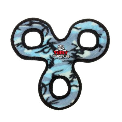 Tuffy Jr 3WayTug Durable Dog Toy Blue Camo 11 in.
