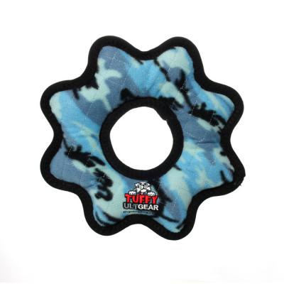 Tuffy Ultimate Gear Ring Durable Dog Toy Blue Camo 12 in.