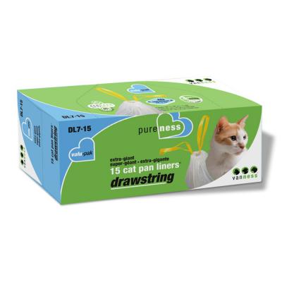 Drawstring Cat Pan Liner White Extra-Giant 15ct