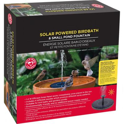 Wild Bird Lovers Solar Powered Birdbath Fountain