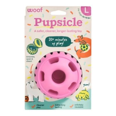 Woof Dog Pupsicle Birthday Pink Large