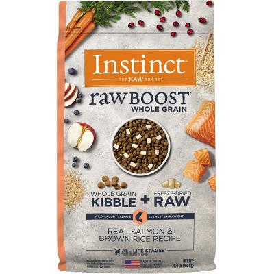 Instinct Raw Boost Whole Grain Real Salmon & Brown Rice Recipe 19 lb.
