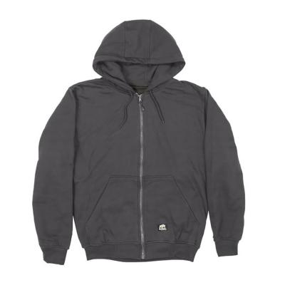Berne Hooded Zip Sweatshirt LG Charcoal
