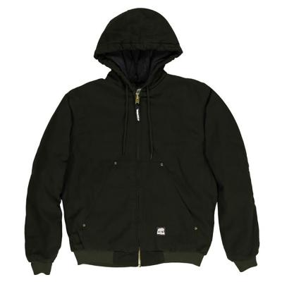 Berne Washed Hooded Jacket MD Moss