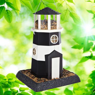 Village Collection Shoreline Black Lighthouse Bird Feeder