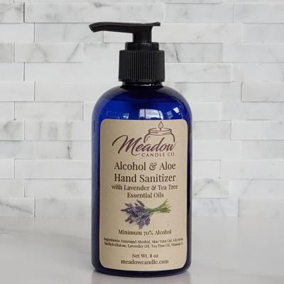 Hand Sanitizer Gel Alcohol & Aloe 8 oz. - Lavender & Tea Tree