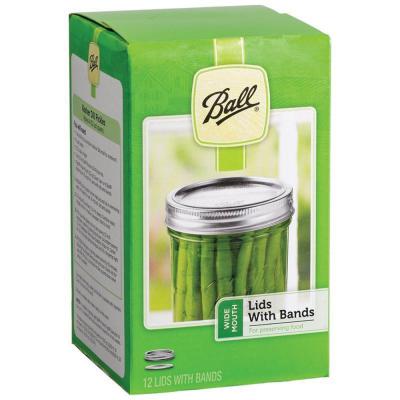 Ball Wide Mouth Lids With Bands 12 Ct
