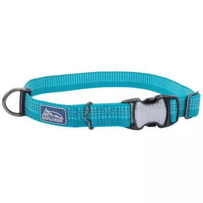 Coastal K9 Explorer Brights Reflective Adjustable Dog Collar Ocean Large 1 in. x 18-26 in.