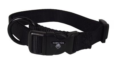 Nylon Dog Collar ADJ 3/4 X 16-22 In Black
