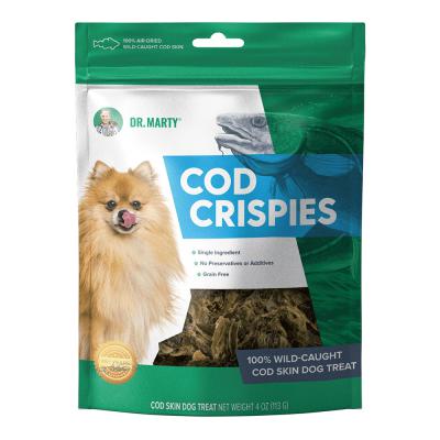 Dr. Marty Cod Crispies 100% Wild-Caught Cod Skin Dog Treat 4 oz.