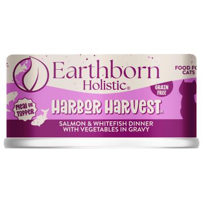 Earthborn Harbor Harvest Salmon & Whitefish Dinner with Vegetables in Gravy Grain Free Cat Food 5.5 oz.
