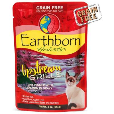 Earthborn Holistic Upstream Grille Tuna Dinner with Salmon in Gravy Grain Free Cat Pouch 3 oz.