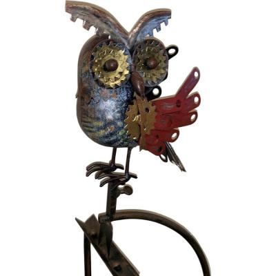 Metal Mechanical Owl in Flight Rocker