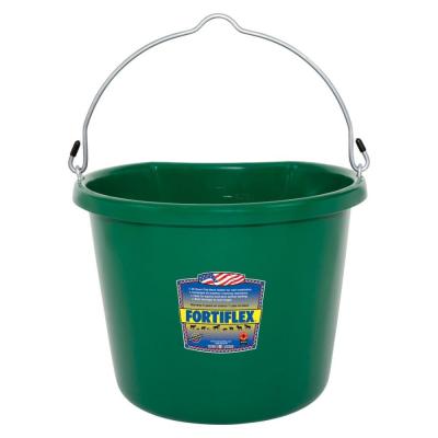 FortiFlex Economy Flat Back Bucket Green 20 qt.